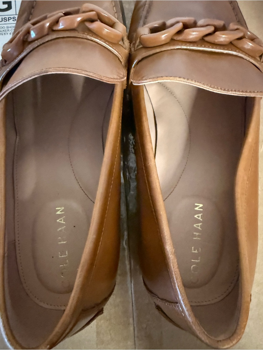 $150 Cole Haan Womens Stassi Chain Loafer Leather  Brown Size 10.5 B New - Picture 14 of 15